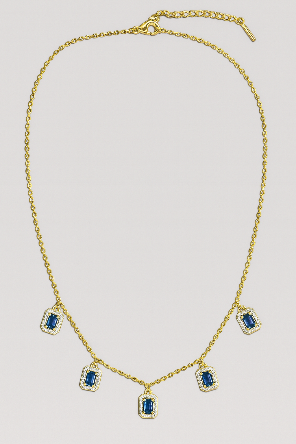 Sapphire Glow Drop Necklace