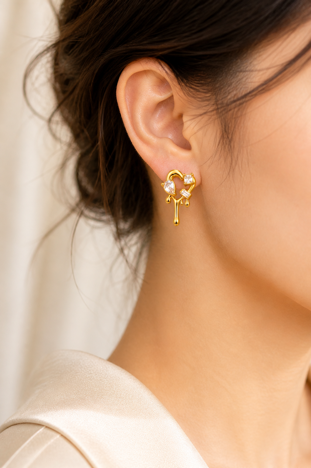 Molten Heart Earring