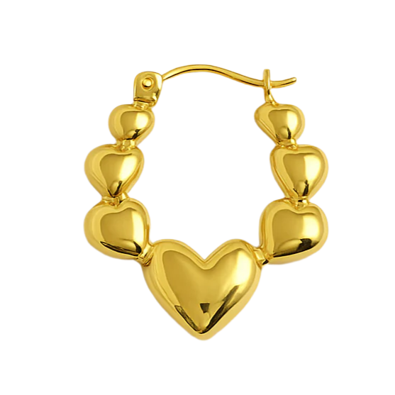 Golden Heartbeat Hoops