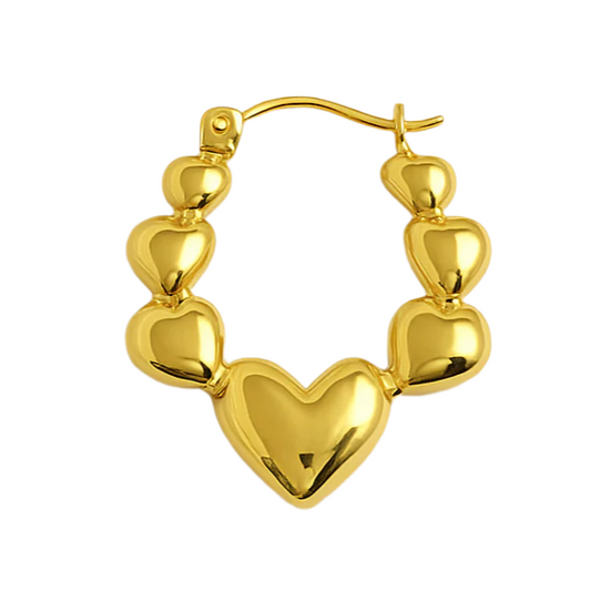 Golden Heartbeat Hoops