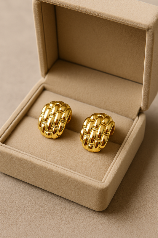 Luxe Textured Gold Earrings