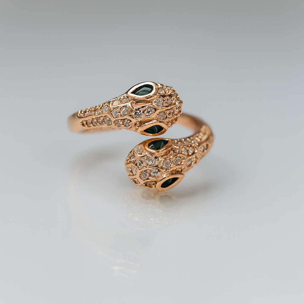 rose gold snake ring