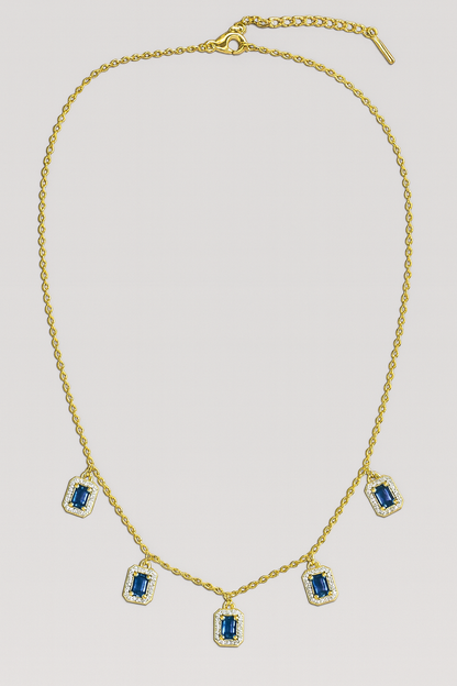 Sapphire Glow Drop Necklace