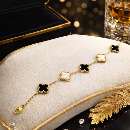 Black&white Clover Bracelet