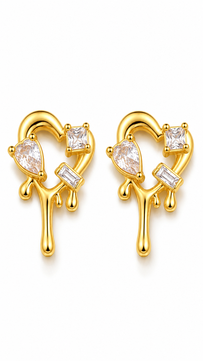 Molten Heart Earring