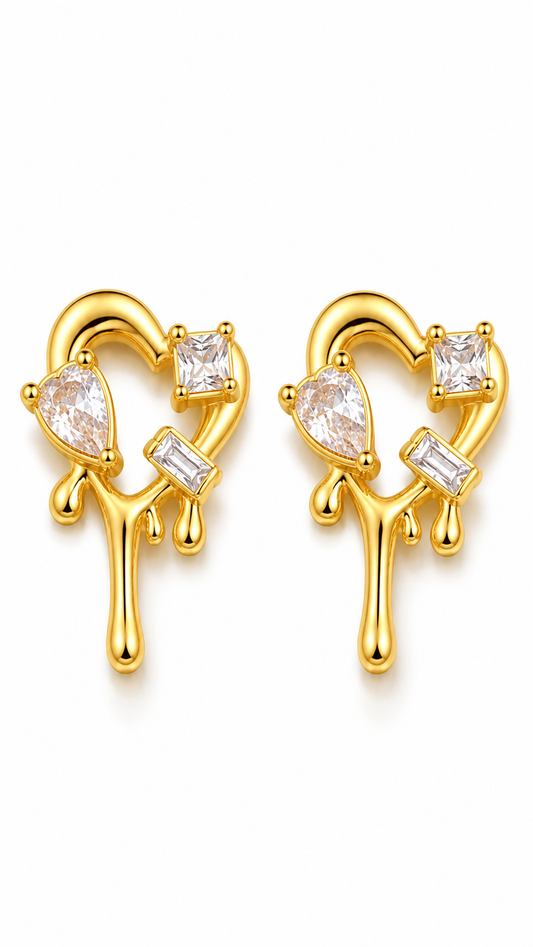 Molten Heart Earring