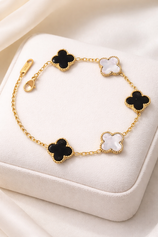 Black&white Clover Bracelet