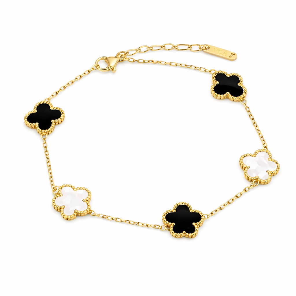 Black&white Clover Bracelet
