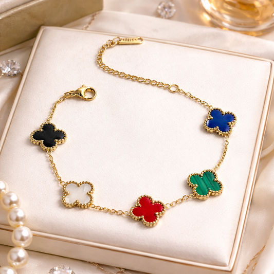 Multicolor Clover Bracelet