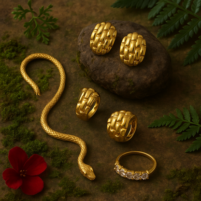 Luxe Textured Gold Earrings