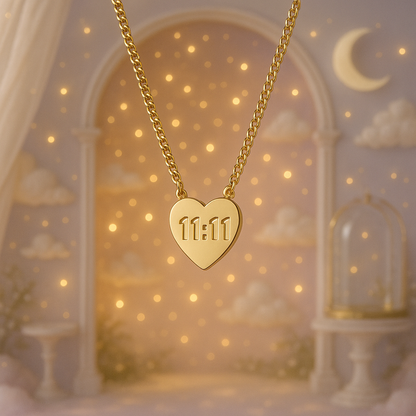 11:11 Open Heart Necklaces