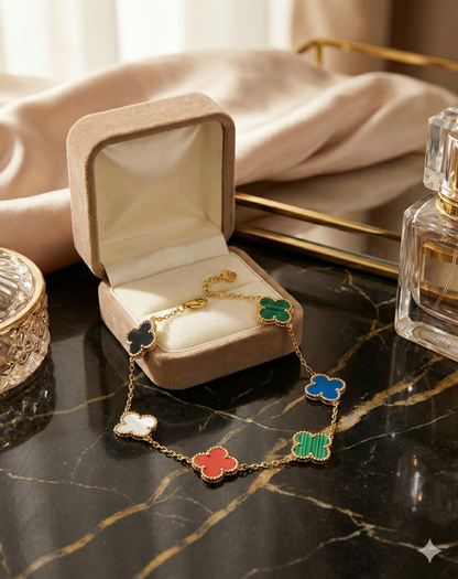 Multicolor Clover Bracelet