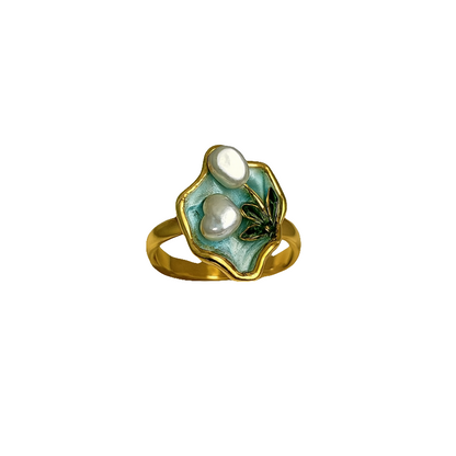 Lily Pond Pearl Ring
