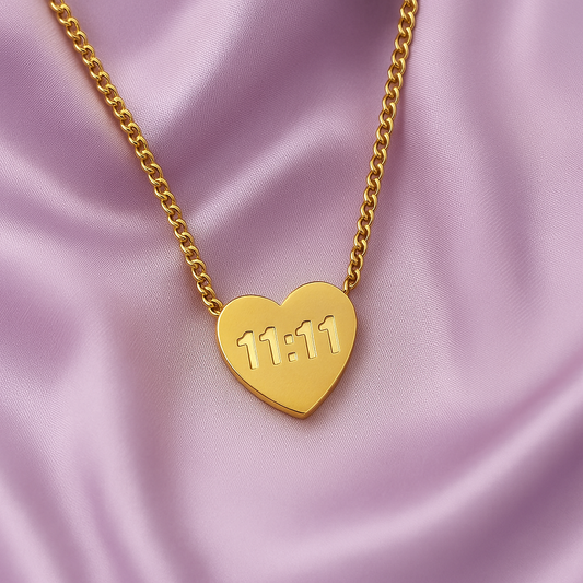 11:11 Open Heart Necklaces