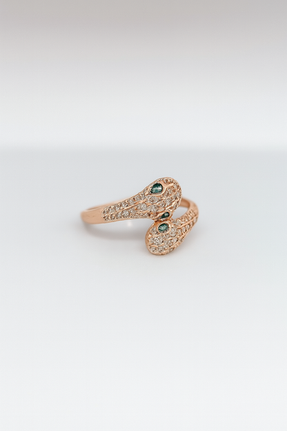 Emerald‑Eyed Serpent  Ring