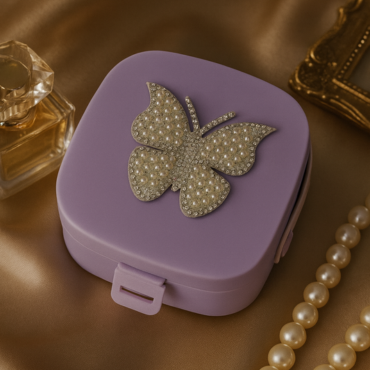NewWish Butterfly Lavender Jewelry Box