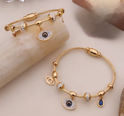Golden Aura Evil Eye Bracelet