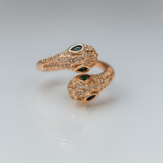 rose gold snake ring